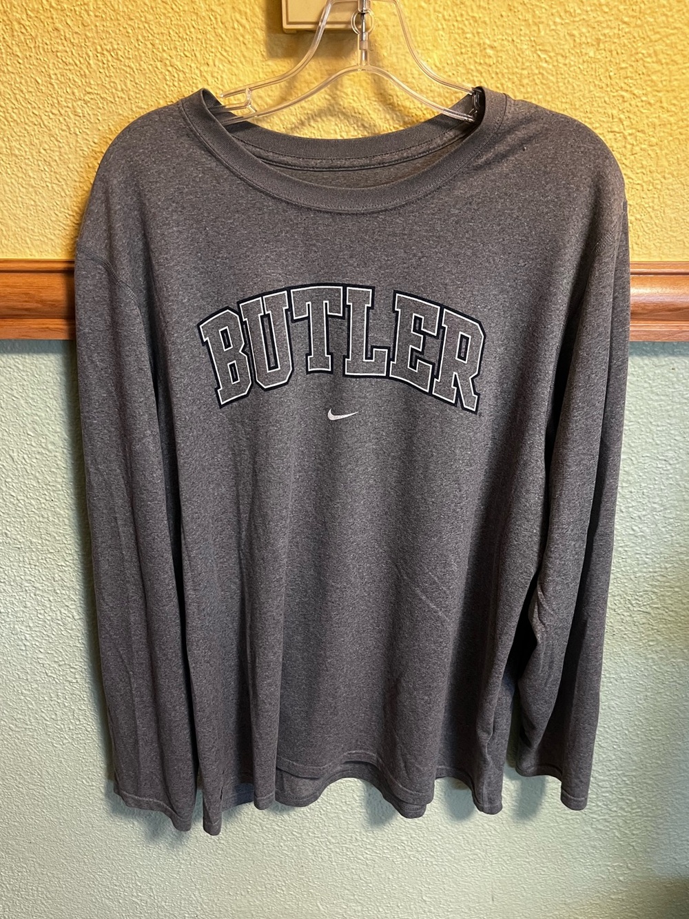 Nike Butler University Bulldogs Gray Dri-FIT Long Sleeve Shirt XL